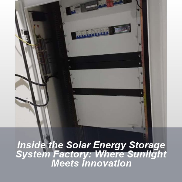 Inside the Solar Energy Storage System Factory: Where Sunlight Meets Innovation